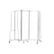 National Public Seating Room Divider, 6' Height, 3 Sections, Clear Acrylic Panels, Grey Frame RDG6-3CA - alternate 4